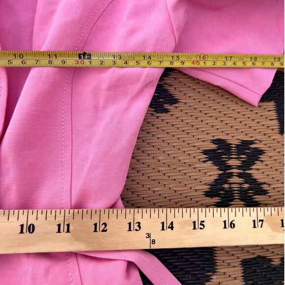 Zara | NWT Blogger Fave Linen Blend Blazer Mini Dress Bubblegum Pink Size Small - Picture 9 of 10